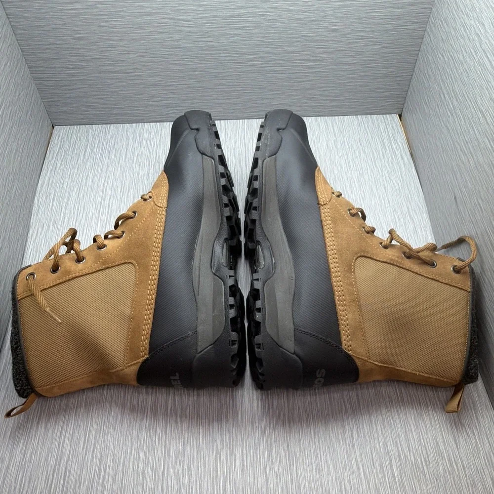 Sorel Buxton Lite Waterproof Duck Boots Men's 12 Brown Black Winter Snow